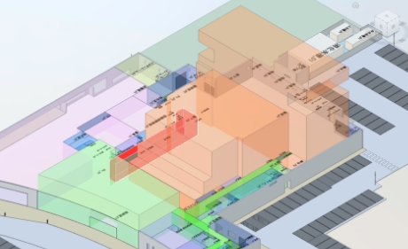 ホールを含む複合施設